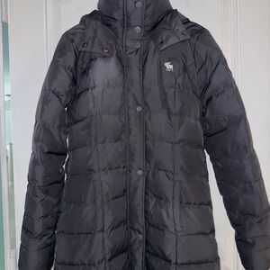 Abercrombie & Fitch Black Puffer Jacket